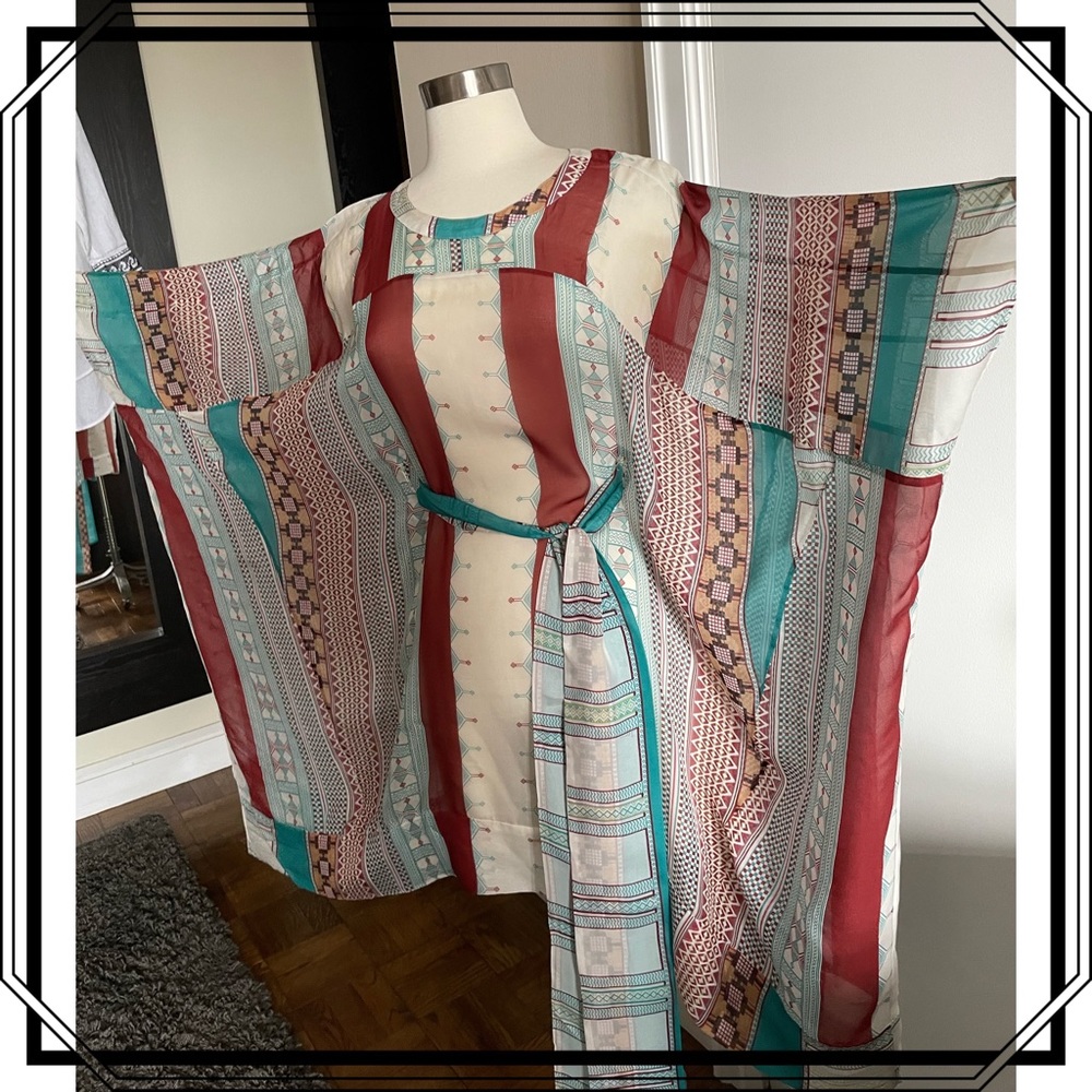 Issa London Dress ..Circa 2000 100% Silk poncho tunic dress